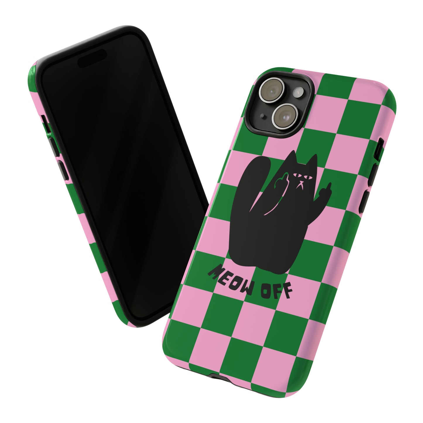 Checkered Funny Cat Phone Case