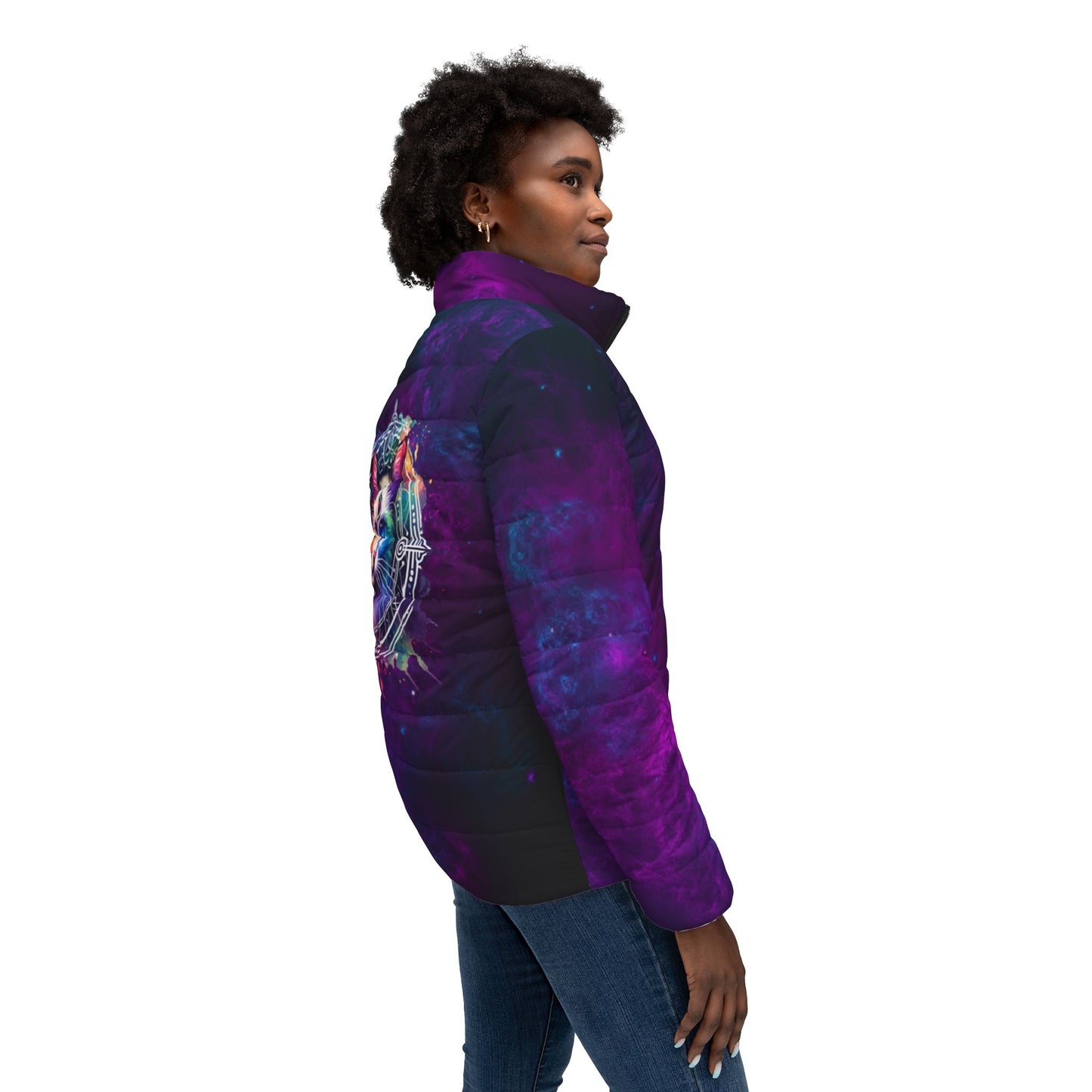 Galactic Cat Puffer Jacket