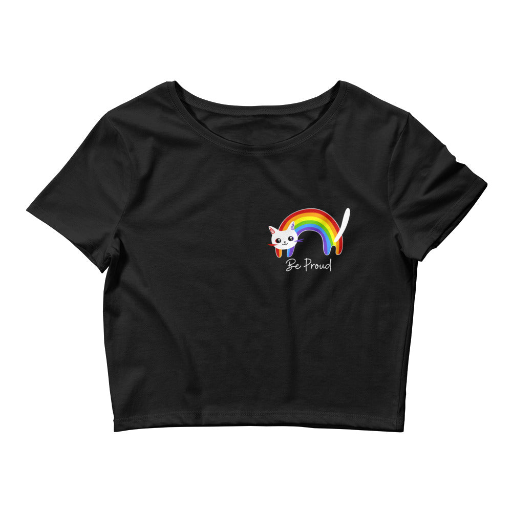 Rainbow Pride Cat Women’s Crop Tee