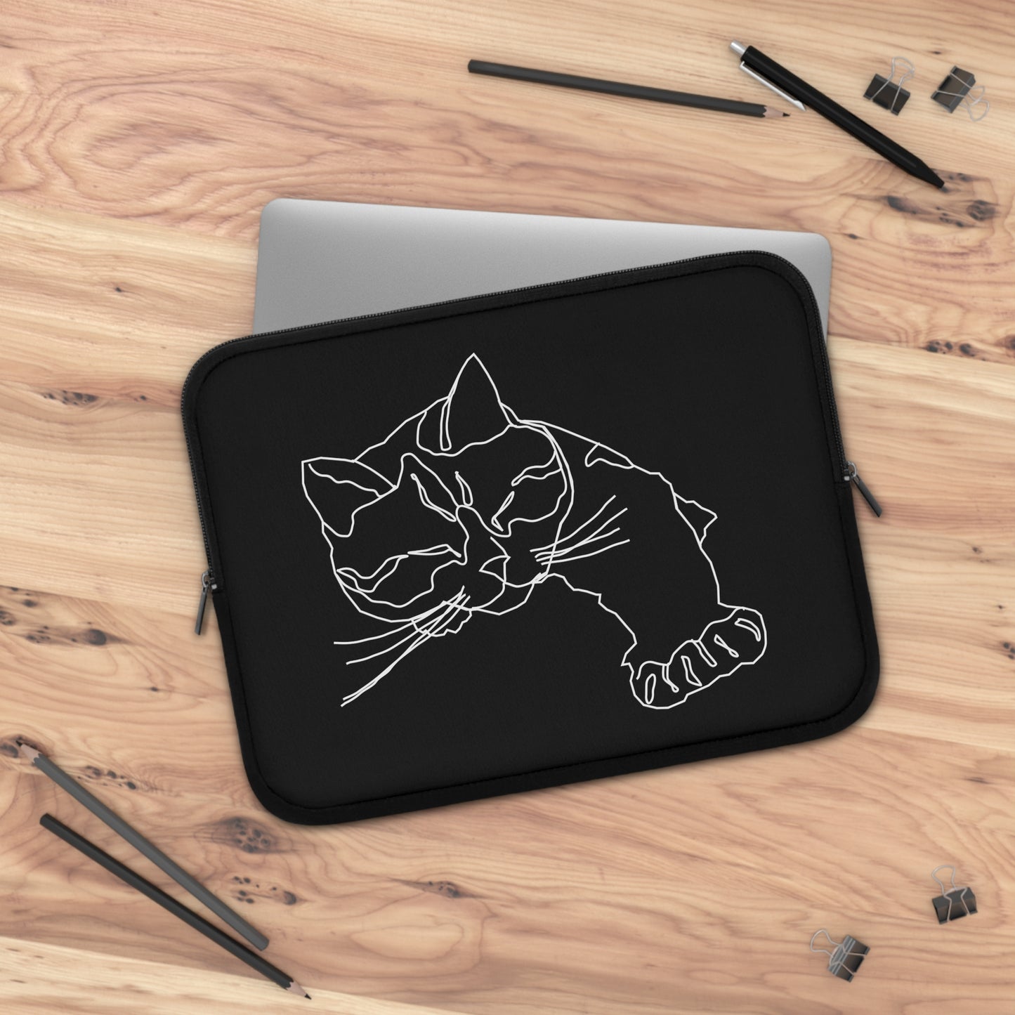 Minimalist Cat Laptop Sleeve