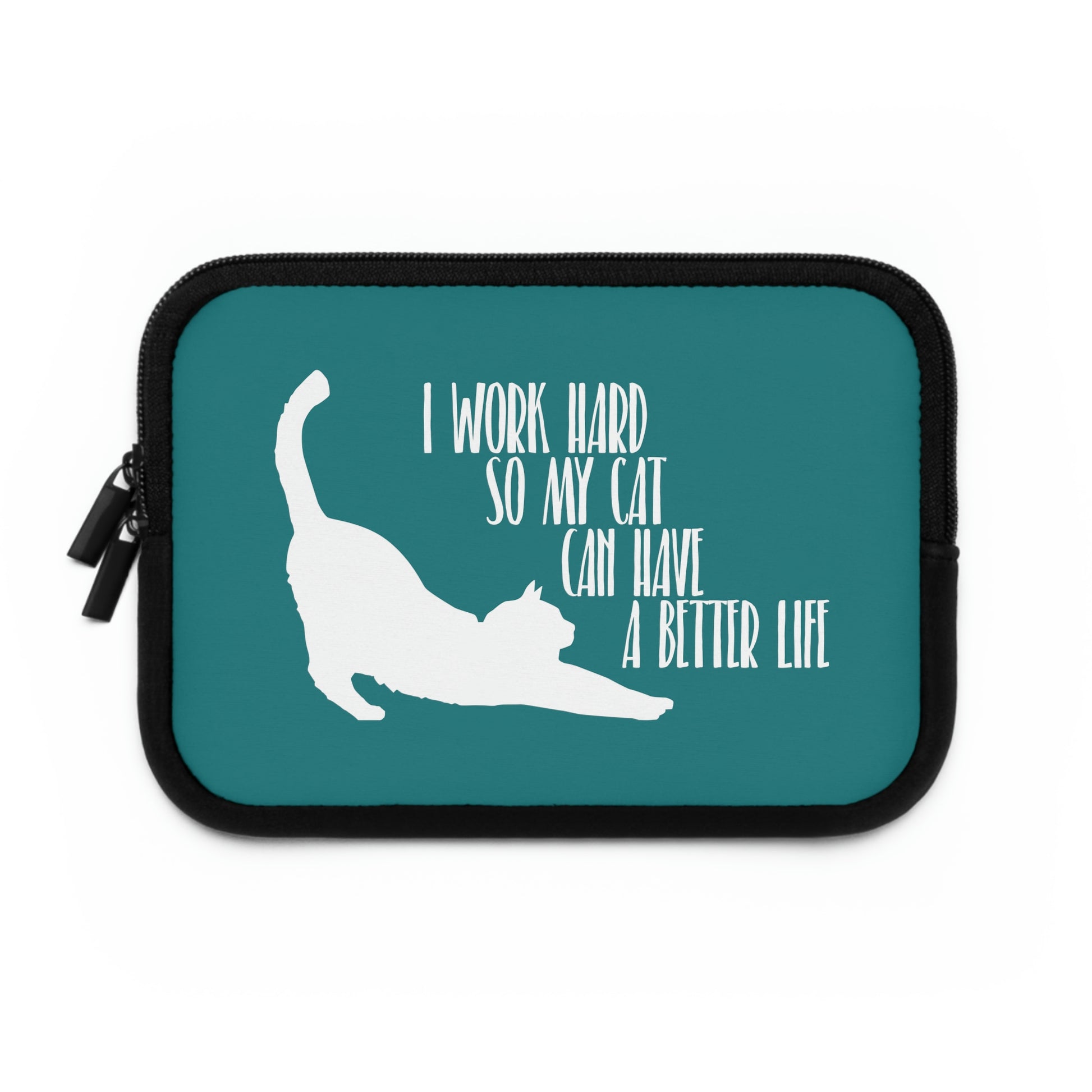 Cat owner quote Laptop Sleeve, cat lover laptop case, cat owner gift, cat mom laptop sleeve, funny cat laptop case, cute cat laptop sleeve