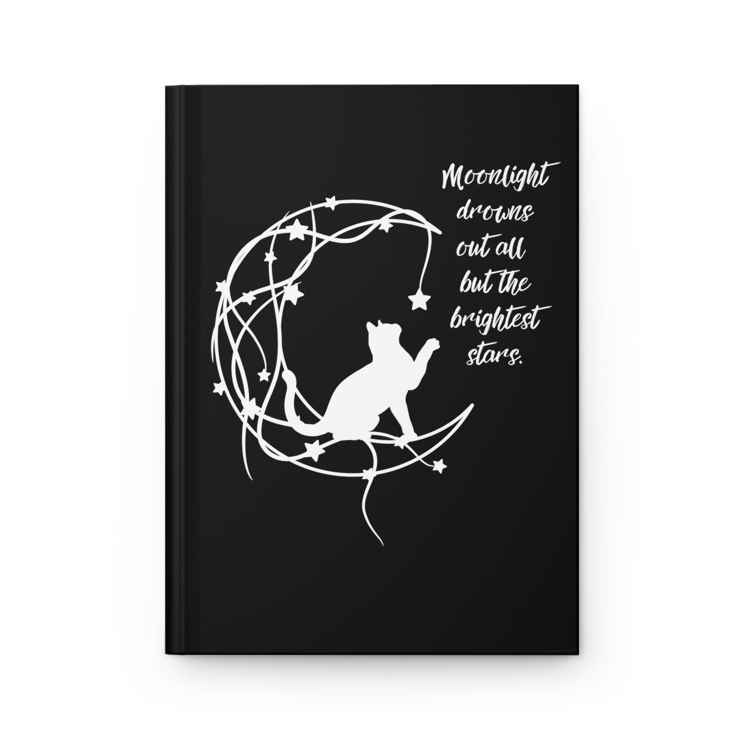 Cat and moon Hardcover Journal Matte