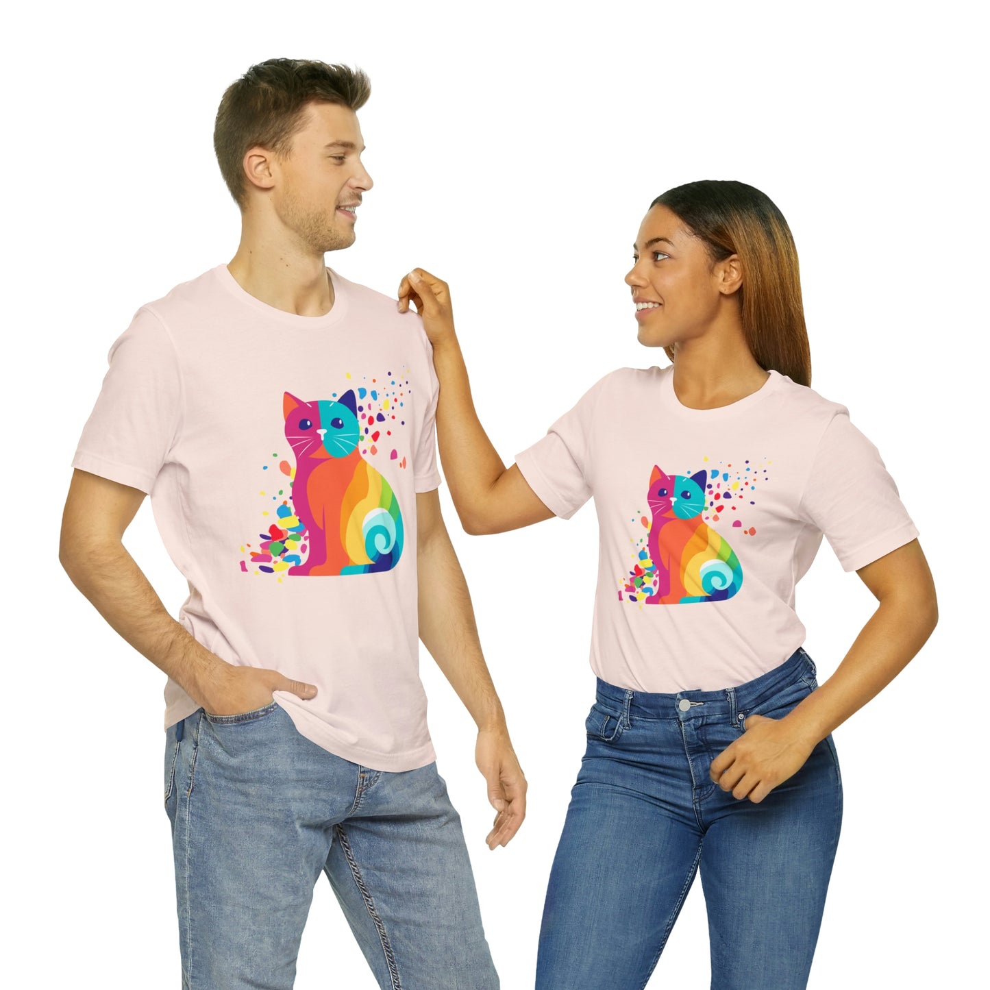 Pride Cat Shirt, Cat LGBTQ t-shirt, colorful cat tee, cute Lgbt shirt, funny kawaii cat shirt, cute rainbow cat shirt, Purride cat shirt