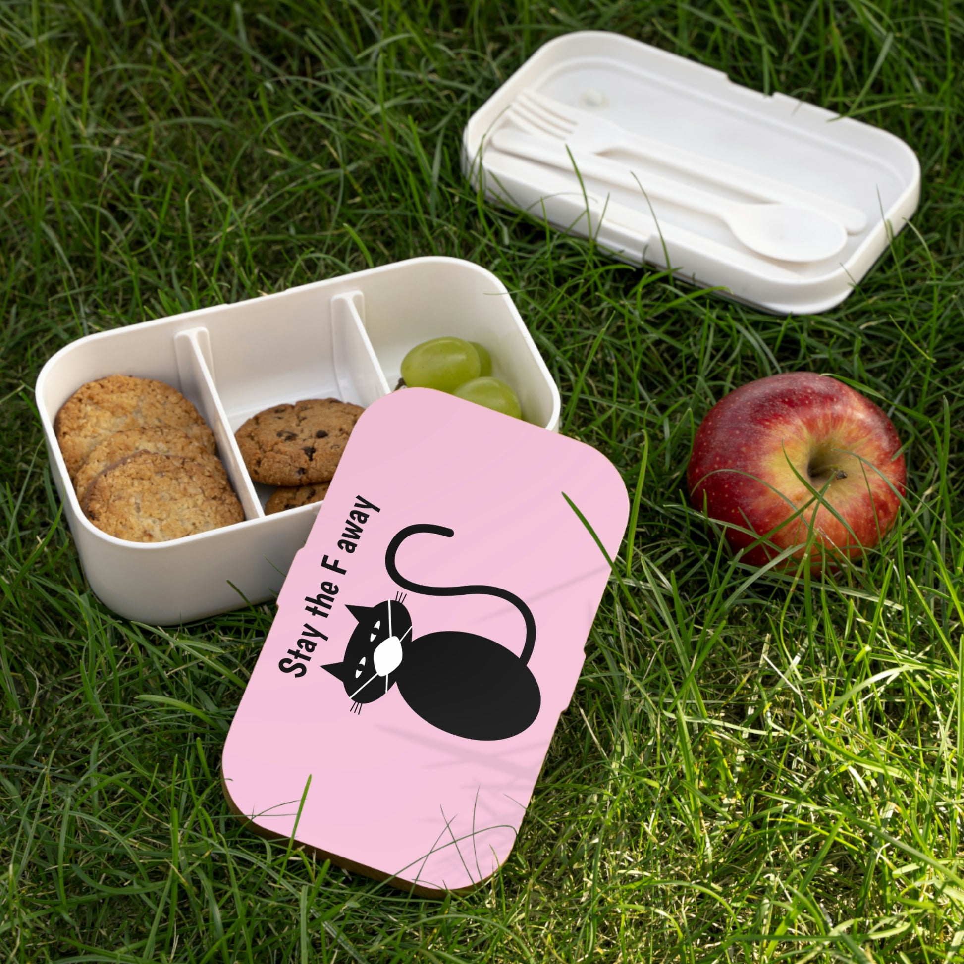 Black cat Stay the F away Bento Lunch Box, funny cat Lunch Box, cat lover gift, back to school, kawaii bento box, sarcastic cute bento box