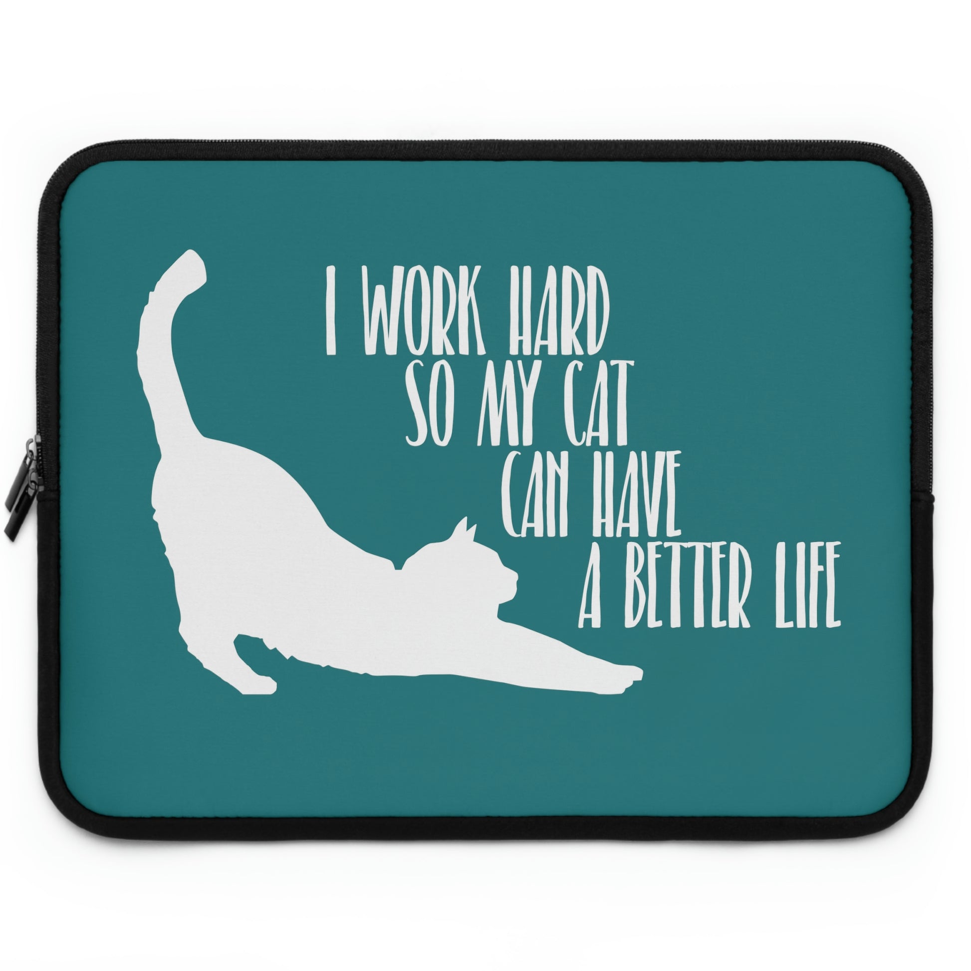 Cat owner quote Laptop Sleeve, cat lover laptop case, cat owner gift, cat mom laptop sleeve, funny cat laptop case, cute cat laptop sleeve