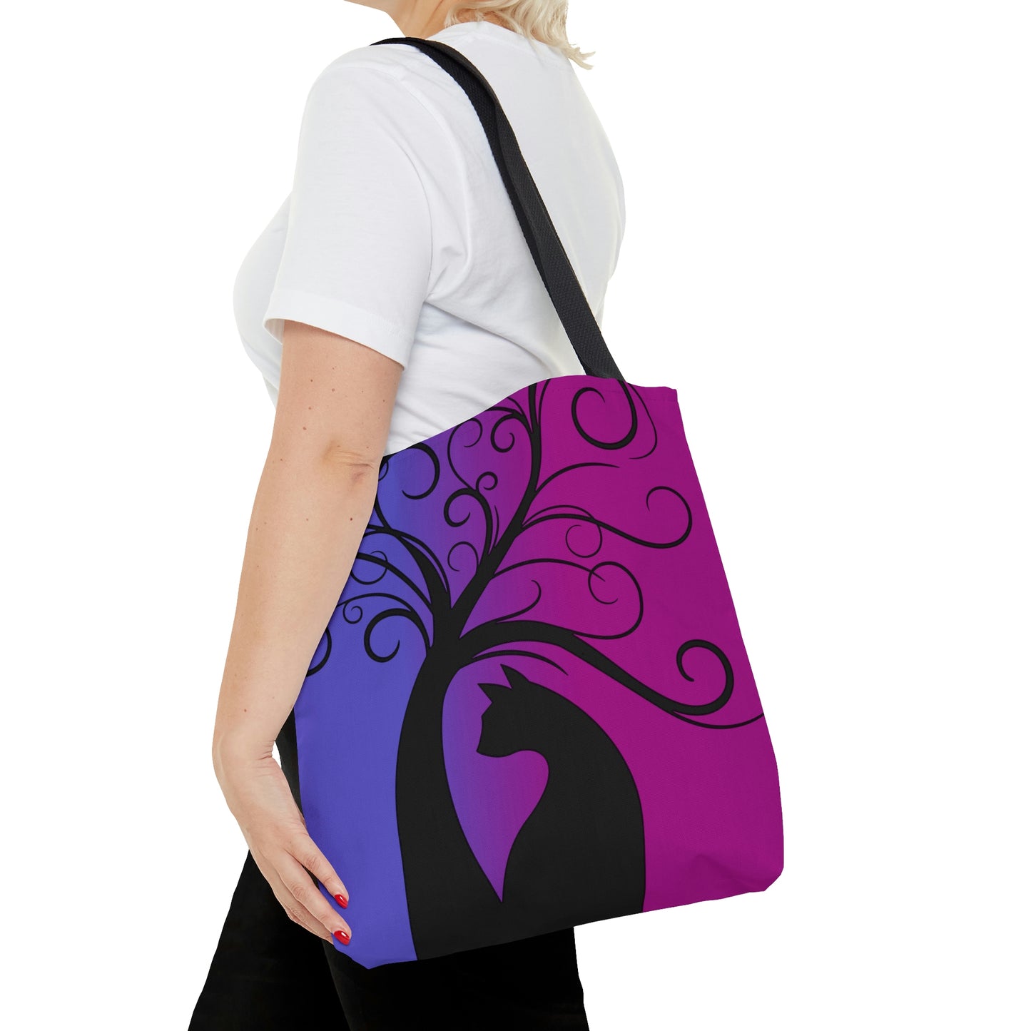 Magical Black Cat Canvas Tote Bag