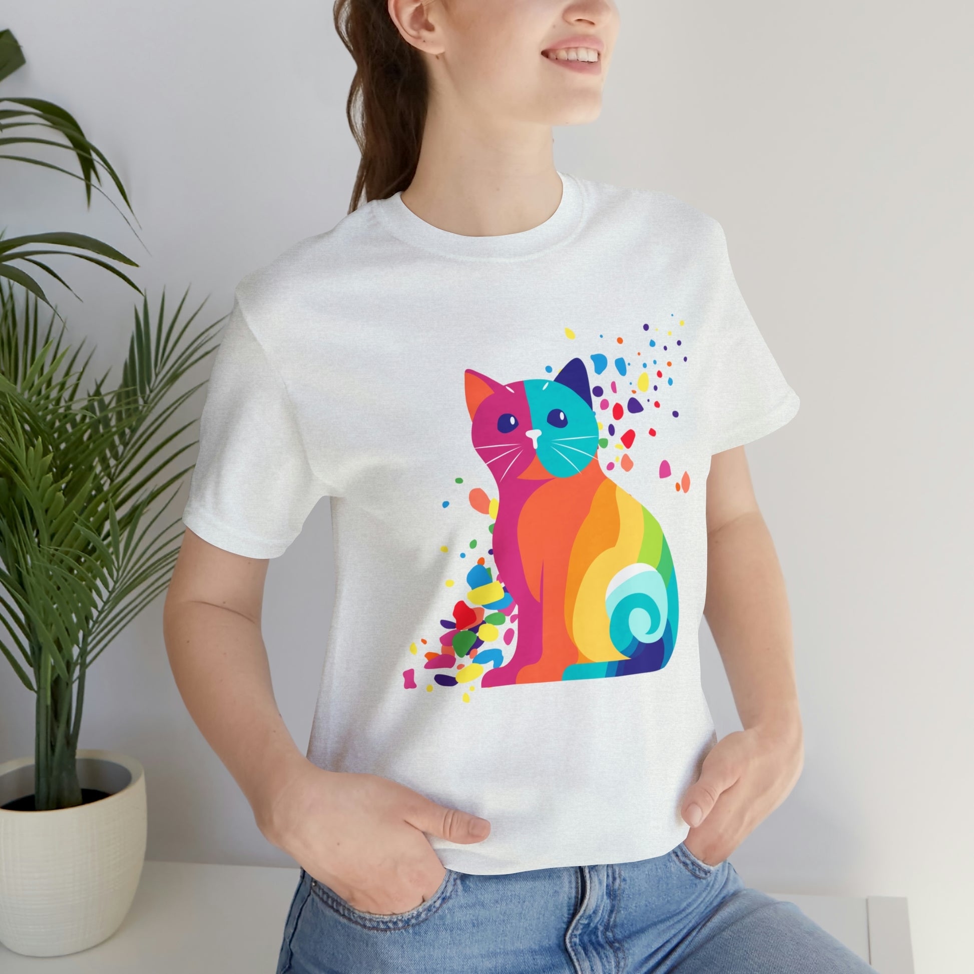 Pride Cat Shirt, Cat LGBTQ t-shirt, colorful cat tee, cute Lgbt shirt, funny kawaii cat shirt, cute rainbow cat shirt, Purride cat shirt