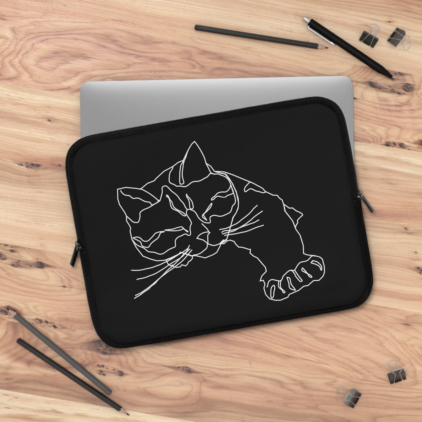 Minimalist Cat Laptop Sleeve