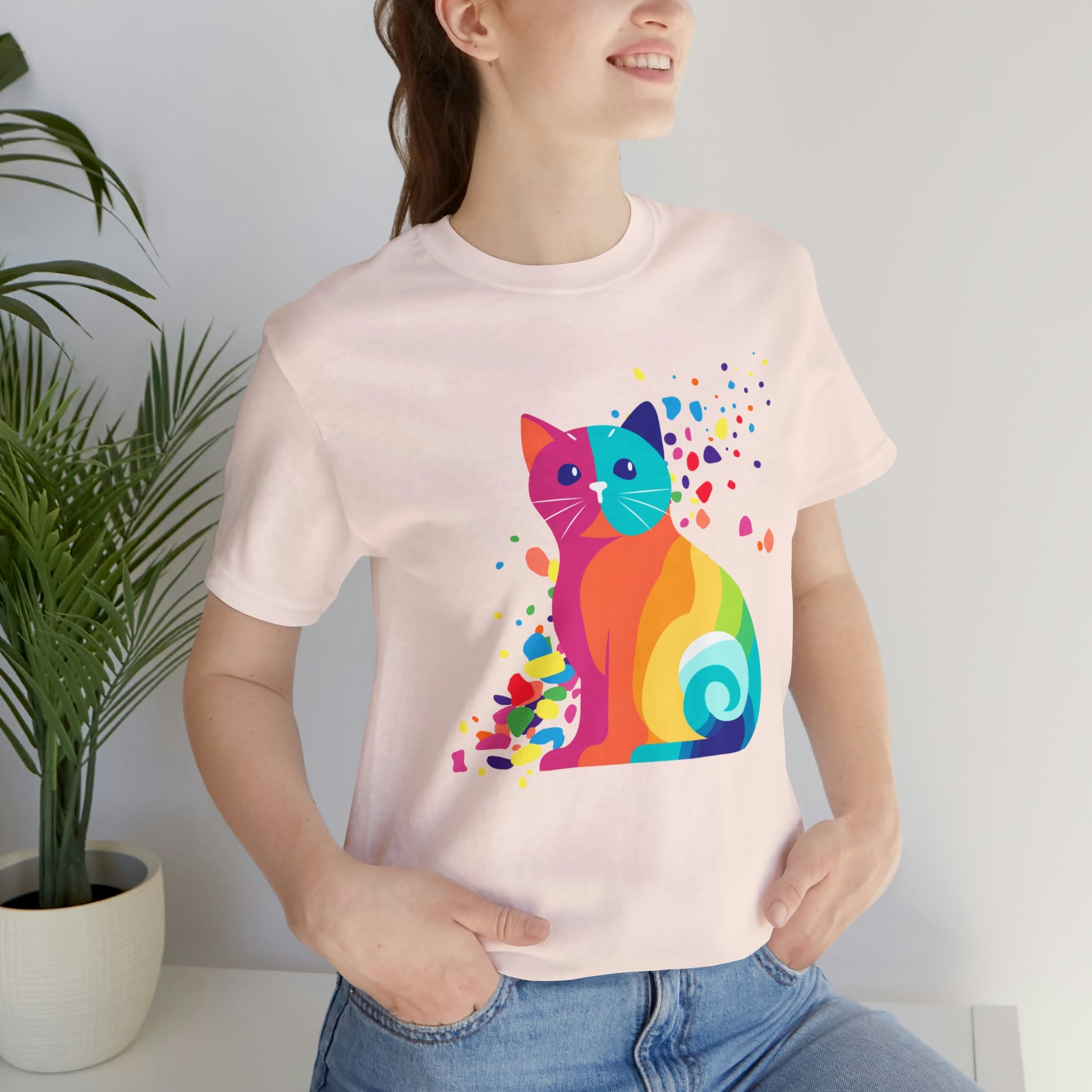 Pride Cat Shirt, Cat LGBTQ t-shirt, colorful cat tee, cute Lgbt shirt, funny kawaii cat shirt, cute rainbow cat shirt, Purride cat shirt