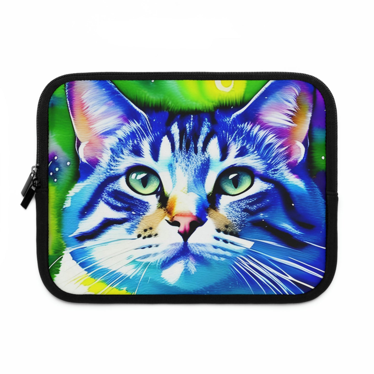 Colorful Cat Graphic Laptop Sleeve