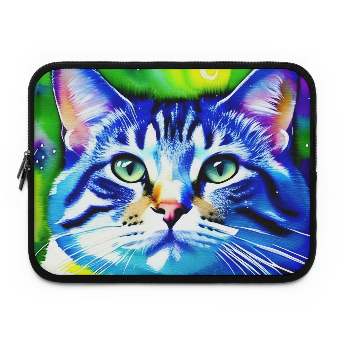 Colorful Cat Graphic Laptop Sleeve