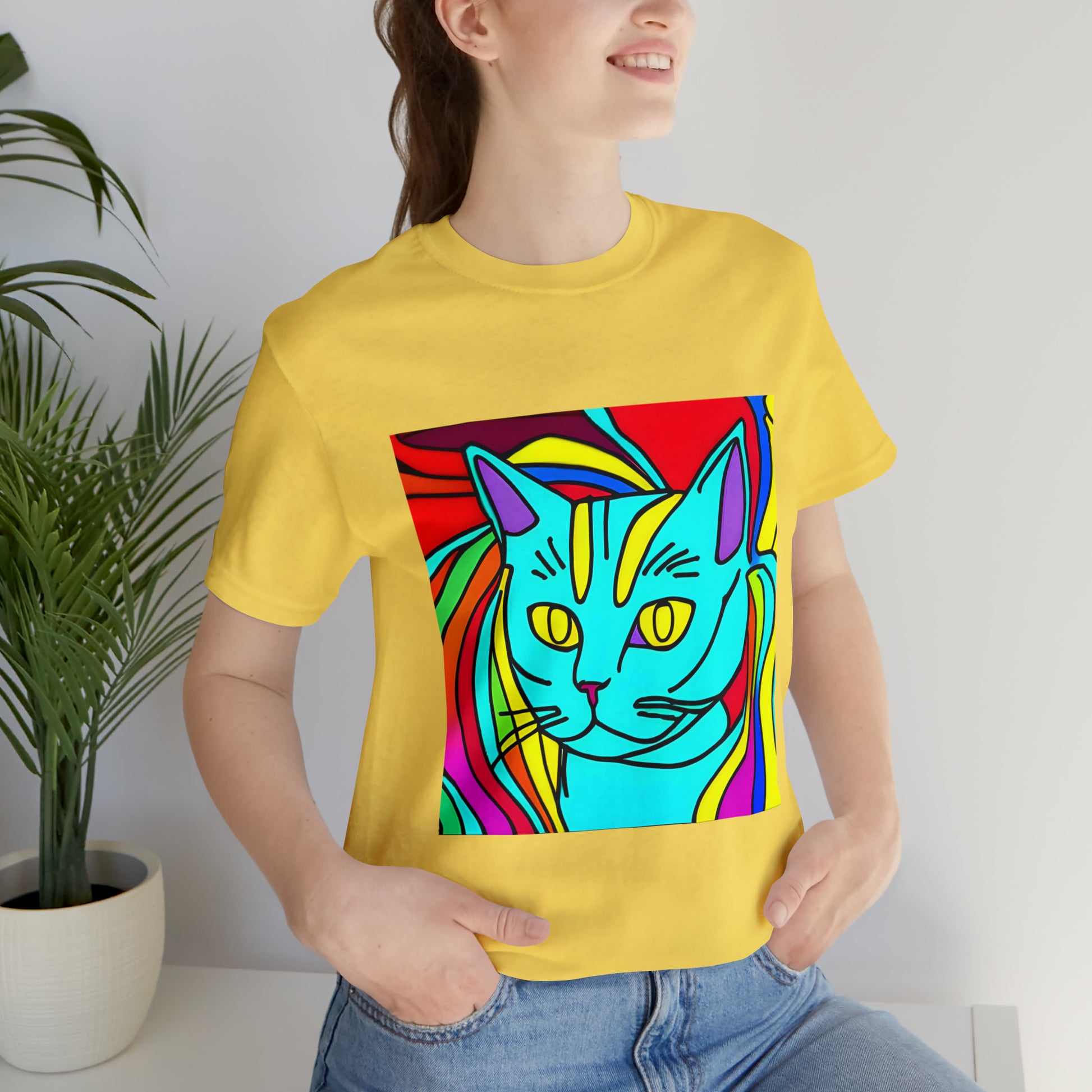 Colorful art cat t-shirt, Psychedelic Cat Shirt, Trippy Cat Shirt, Cool Graphic Tshirts, Mystical cat tee, Cute Cat Shirt, cat lover gift