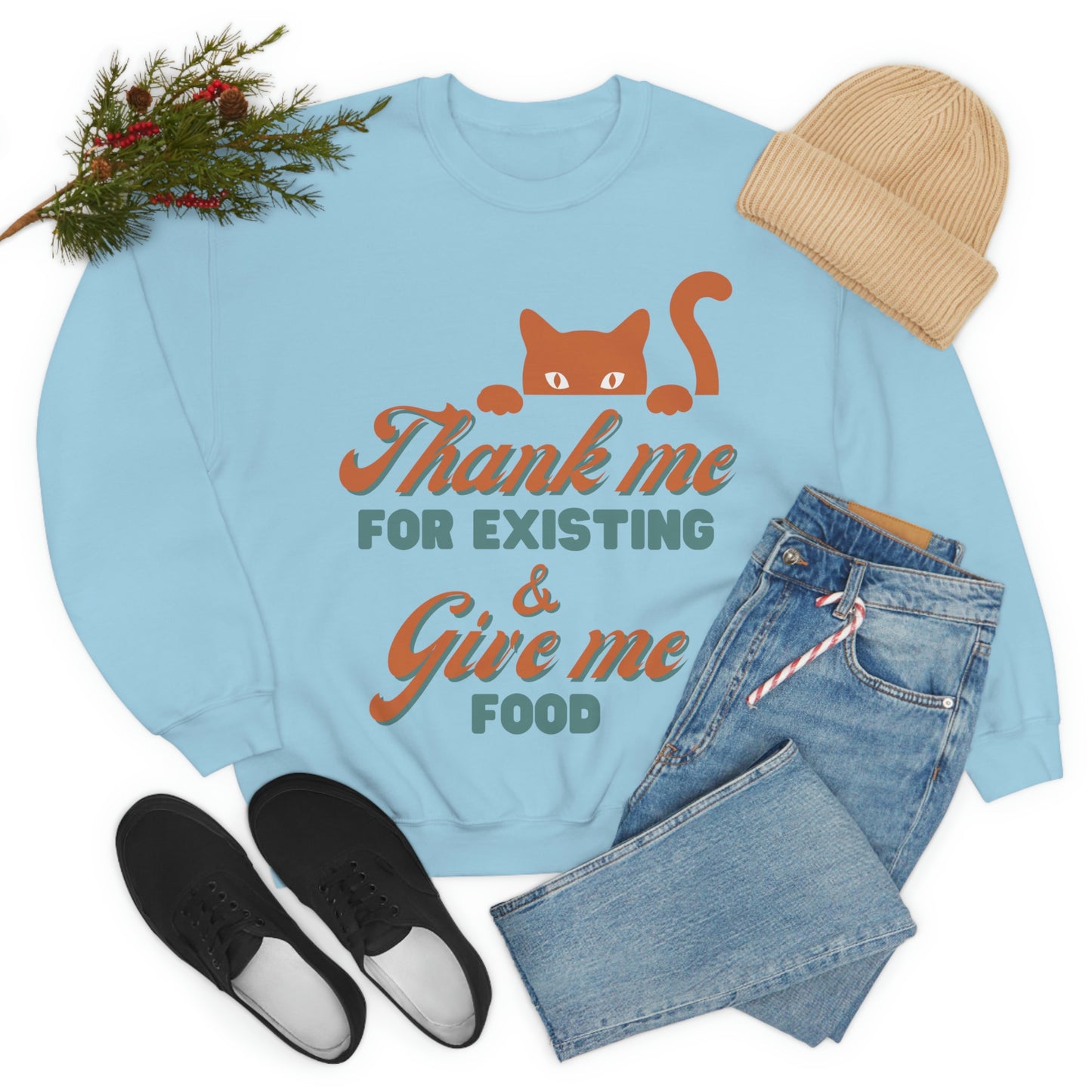 Funny cat Thanksgiving sweatshirt, Cats Fall sweater, holiday sweater, groovy text sweater, autumn Sweatshirt, boss cat sarcastic quote