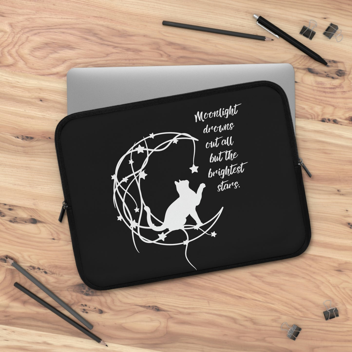 Magical Cat and moon Laptop Sleeve