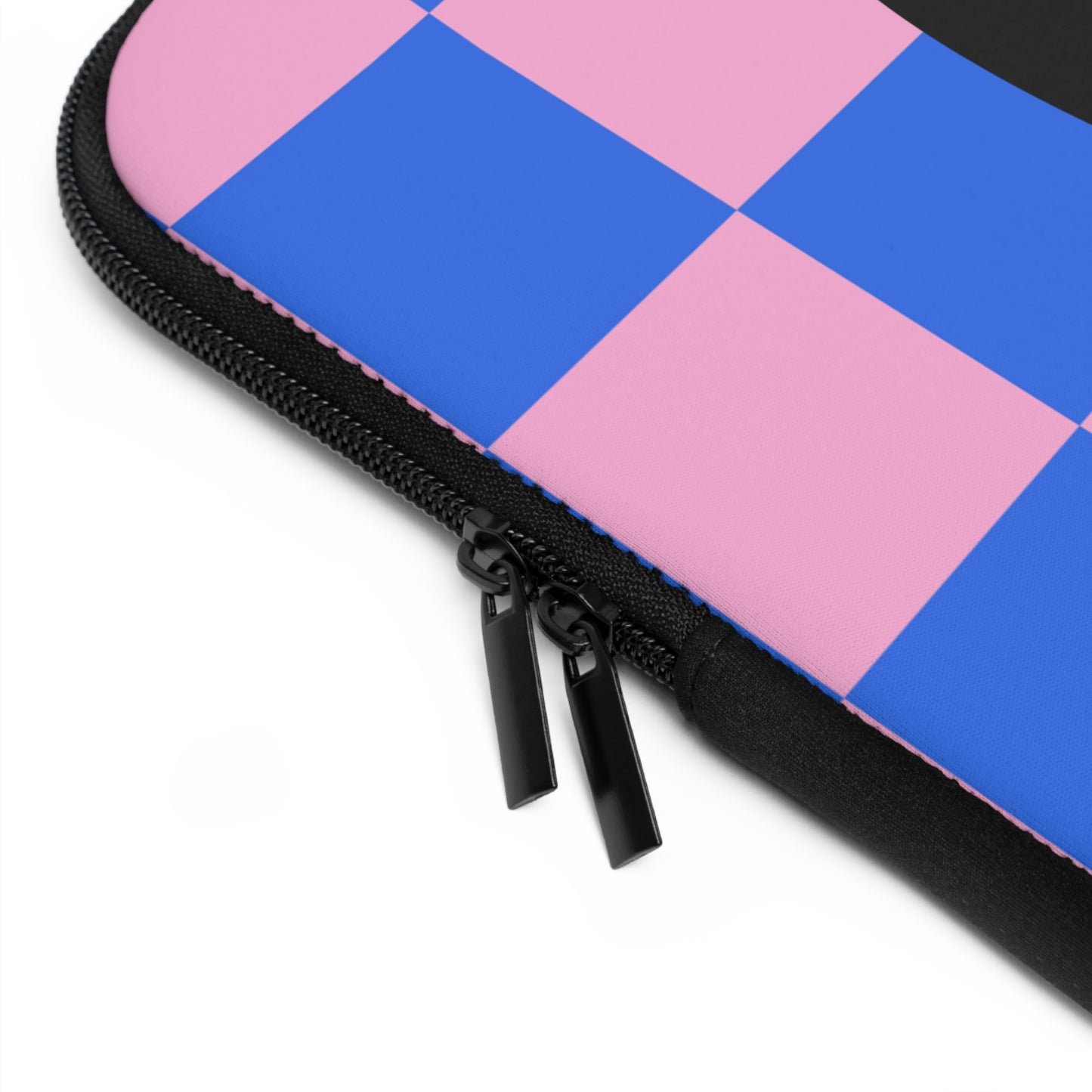 Checkered Funny Cat Laptop Sleeve