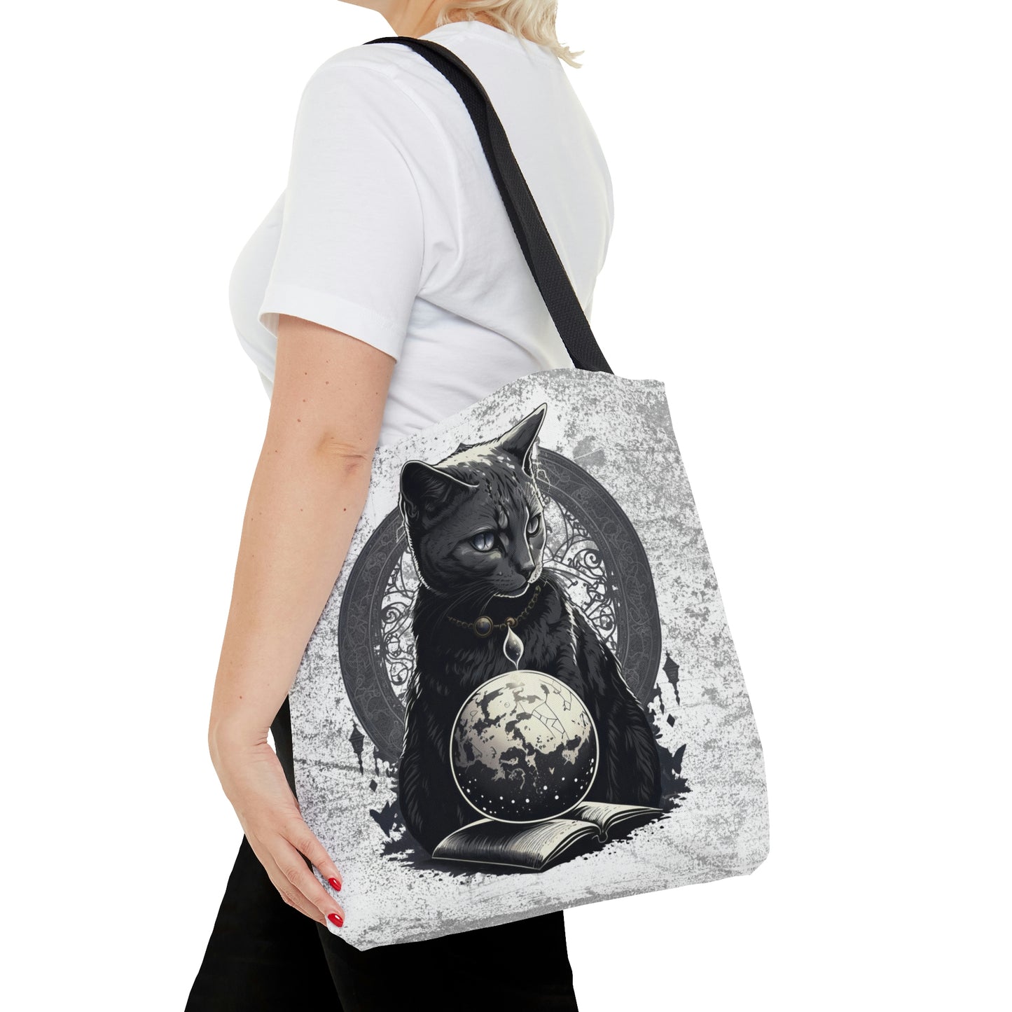 Cosmic Cat Canvas Tote Bag