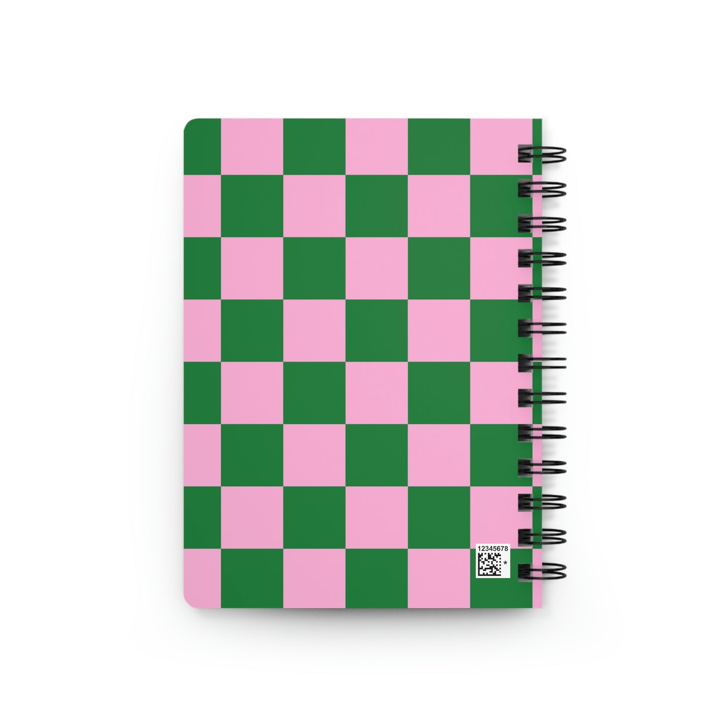 Checkered Funny cat Spiral Bound Journal