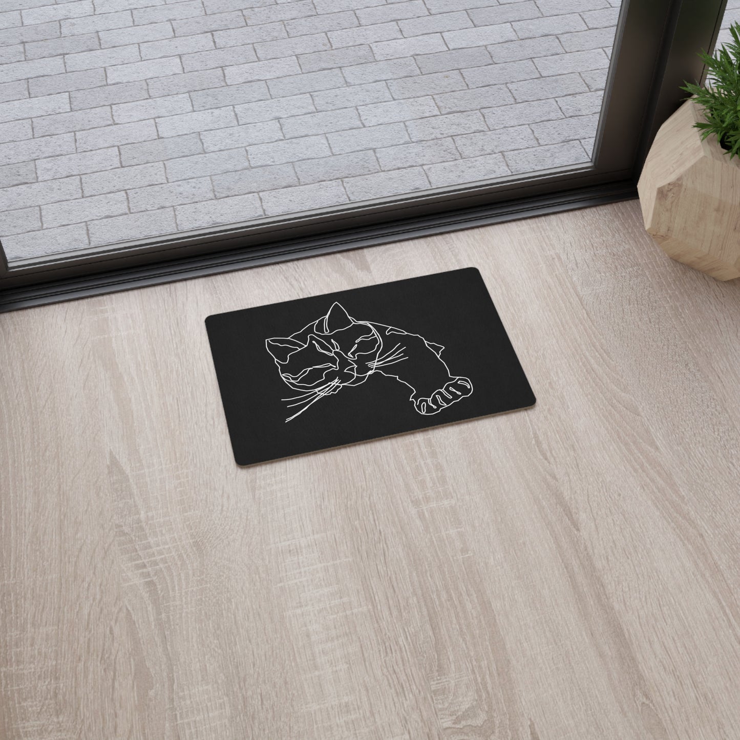 Minimalist Cat Floor Mat