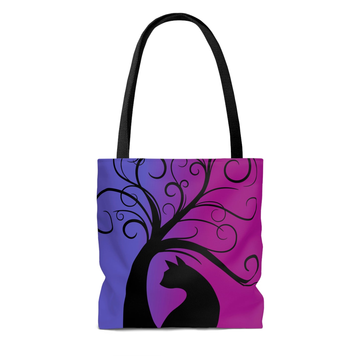 Magical Black Cat Canvas Tote Bag