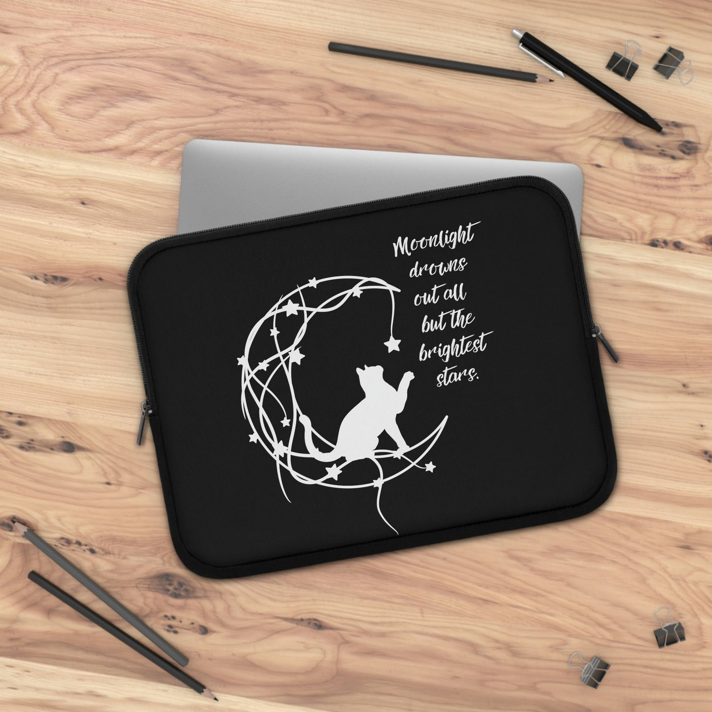 Magical Cat and moon Laptop Sleeve