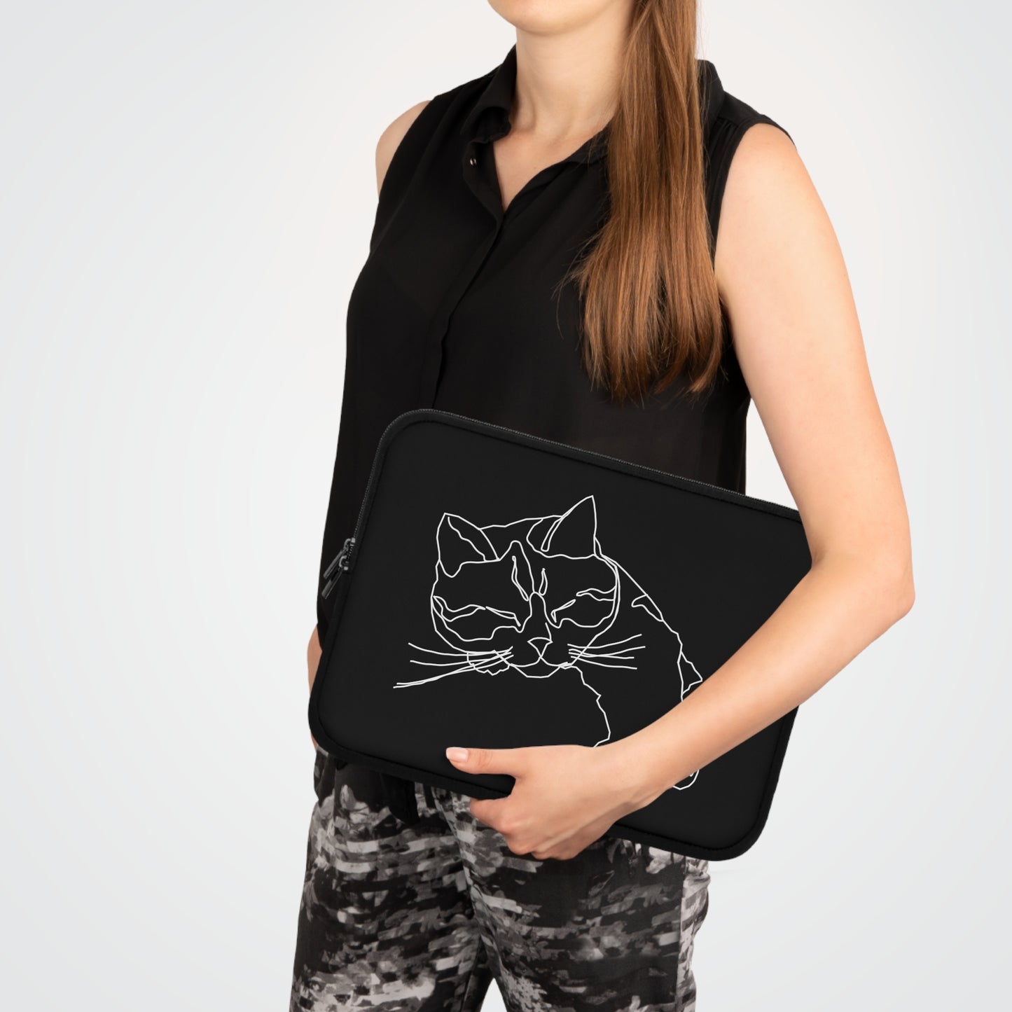 Minimalist Cat Laptop Sleeve