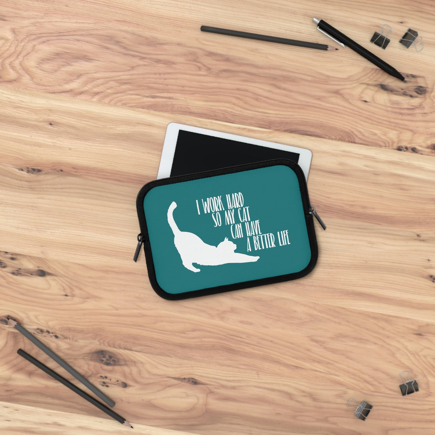 Cat Owner Quote Laptop Sleeve