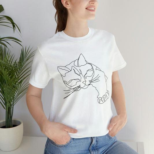 Minimalist Cat Art T-Shirt