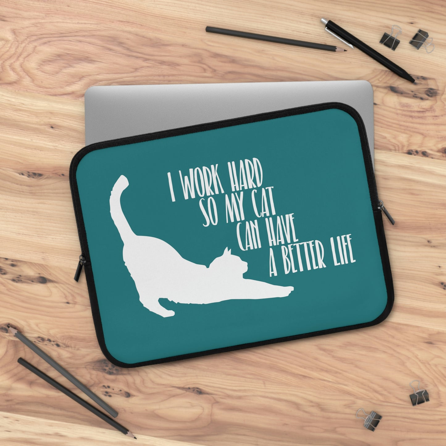 Cat Owner Quote Laptop Sleeve