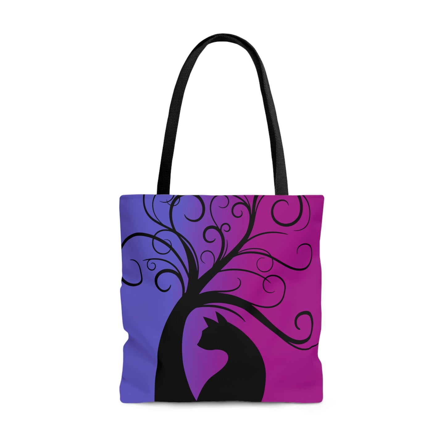 Magical Black Cat Canvas Tote Bag