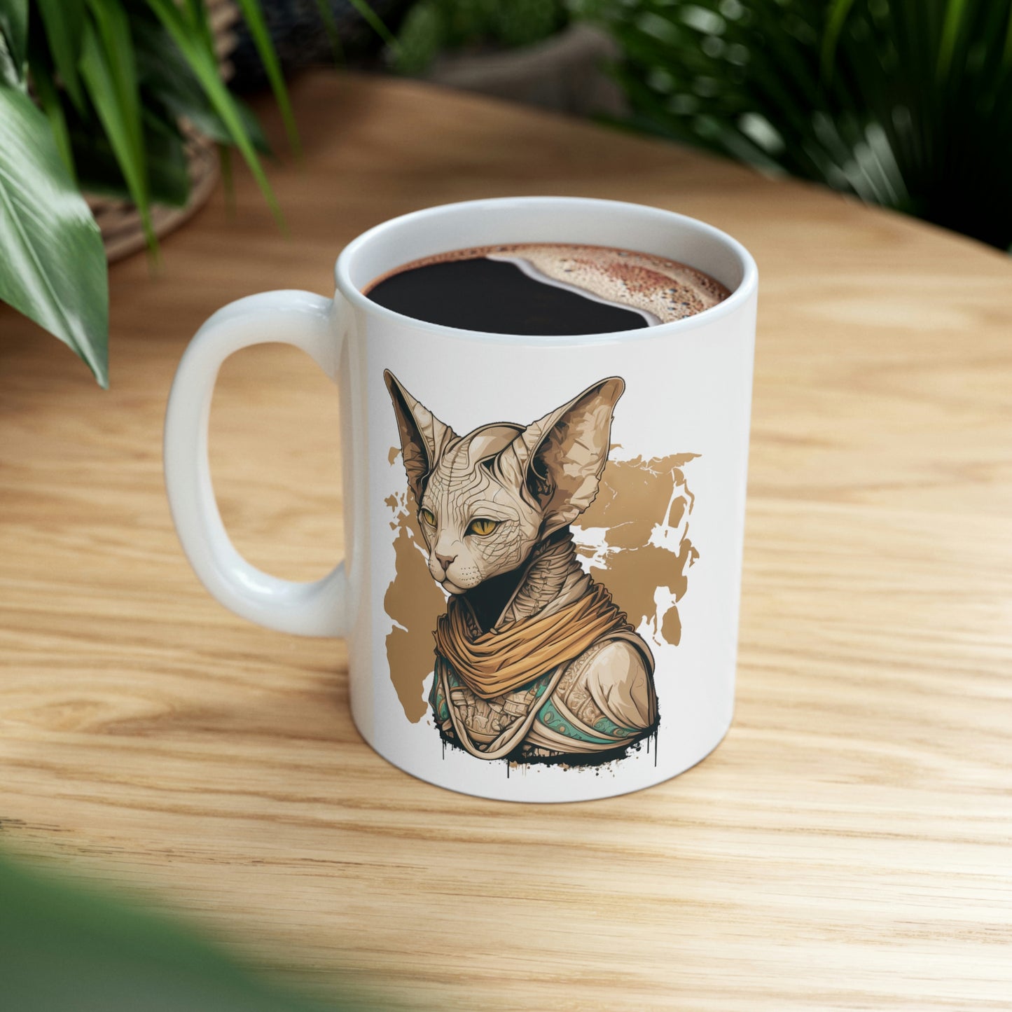 Sphynx cat Ceramic Mug 11oz, pharaoh cat mug, egypt cat coffee mug, Sphynx Mom tea cup, Hairless cat mug, Sphynx Cat owner Gift, cool mug