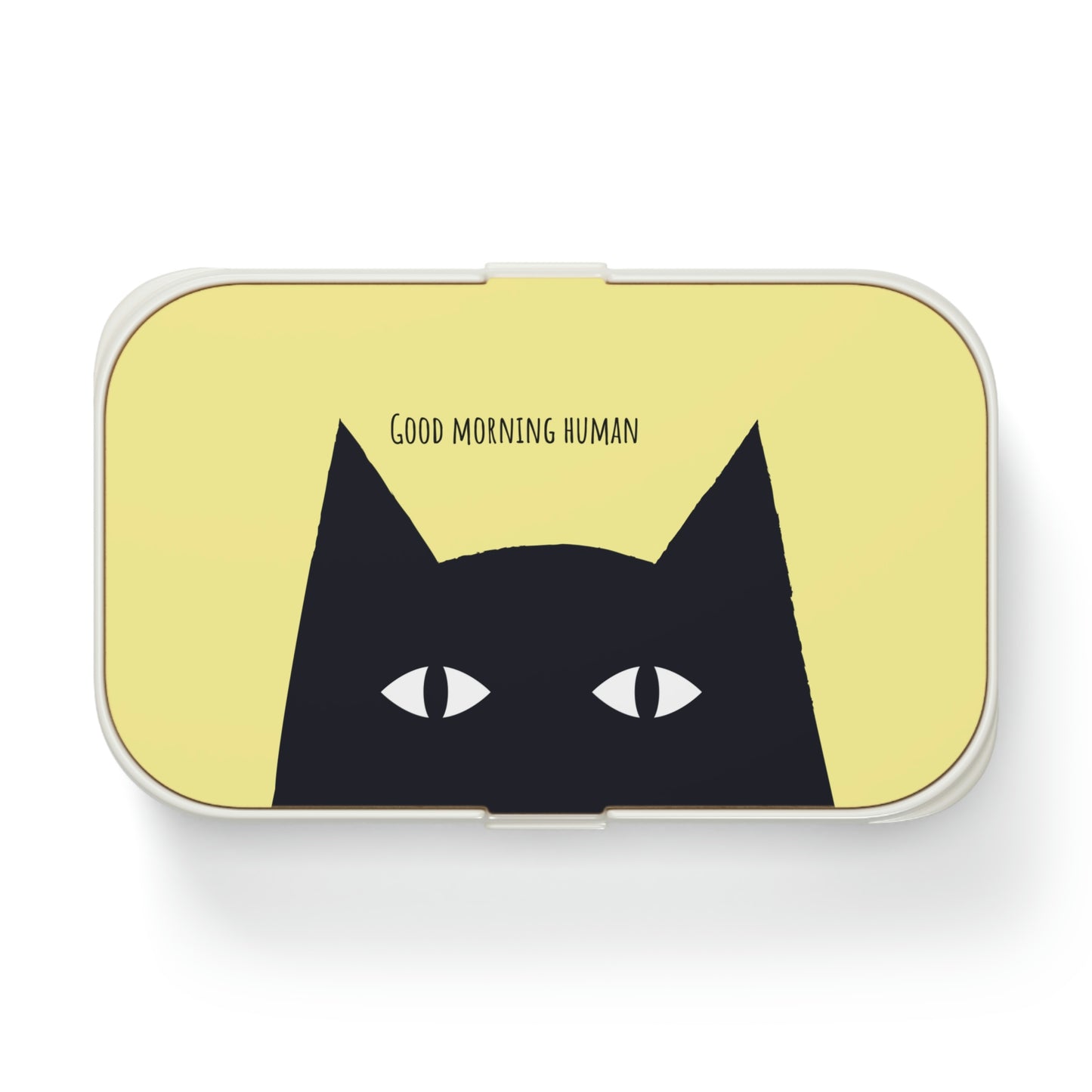 Black Cat Good Morning Human Bento Lunch Box