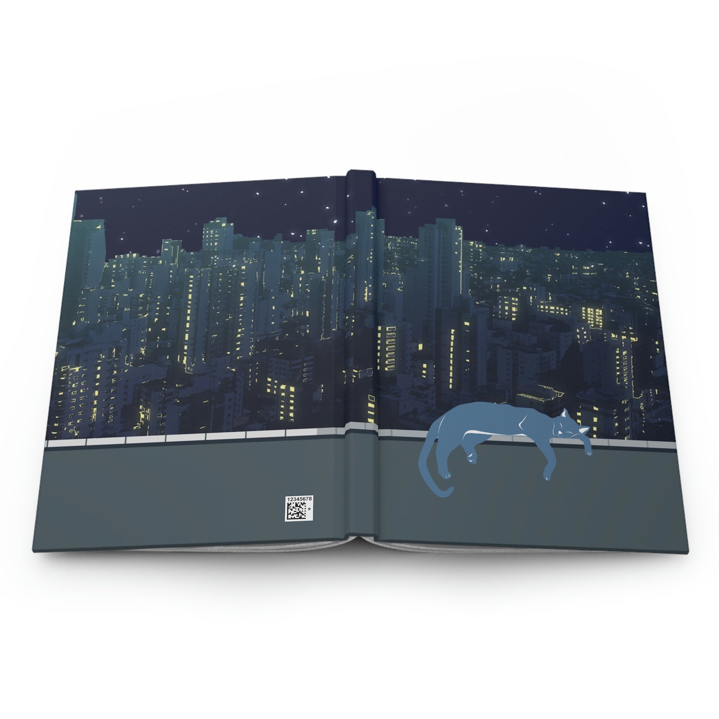 Stray Cat in a City Hardcover Journal Matte