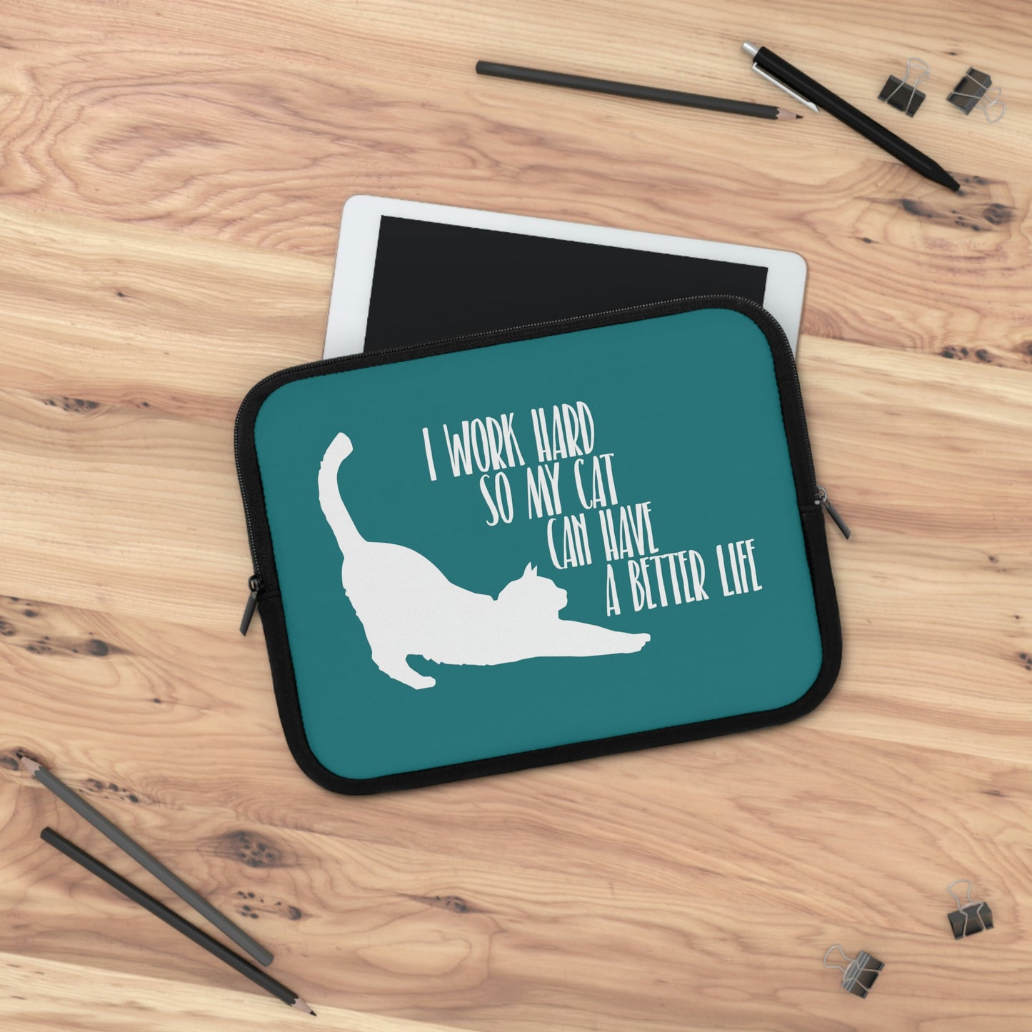 Cat Owner Quote Laptop Sleeve