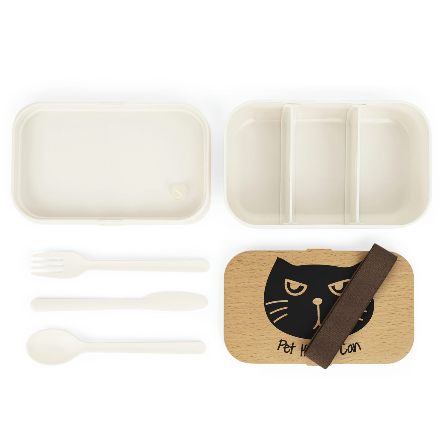 Funny cat Pet If You Can Bento Lunch Box, kawaii bento box, cat bento box, back to school, cute lunch bag, gift for her, black cat lunch box