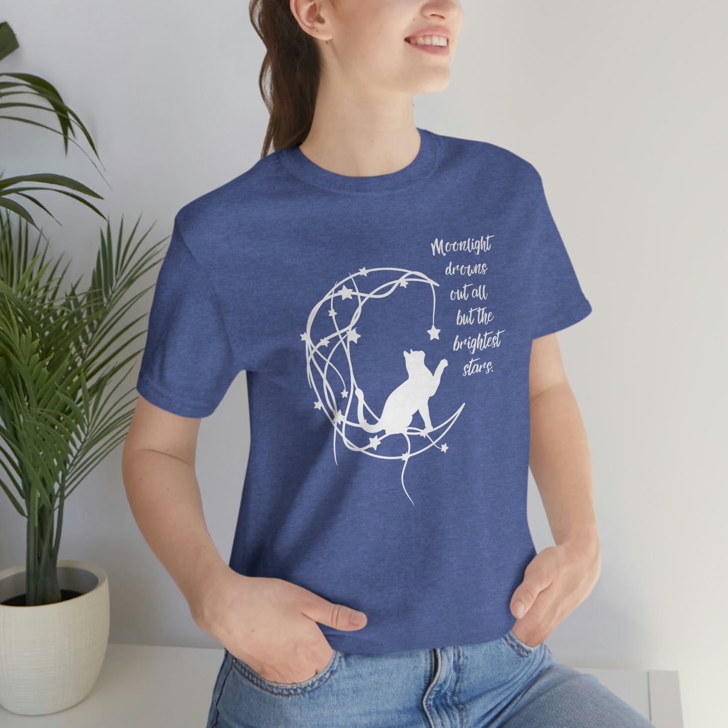 Cat and moon T-shirt