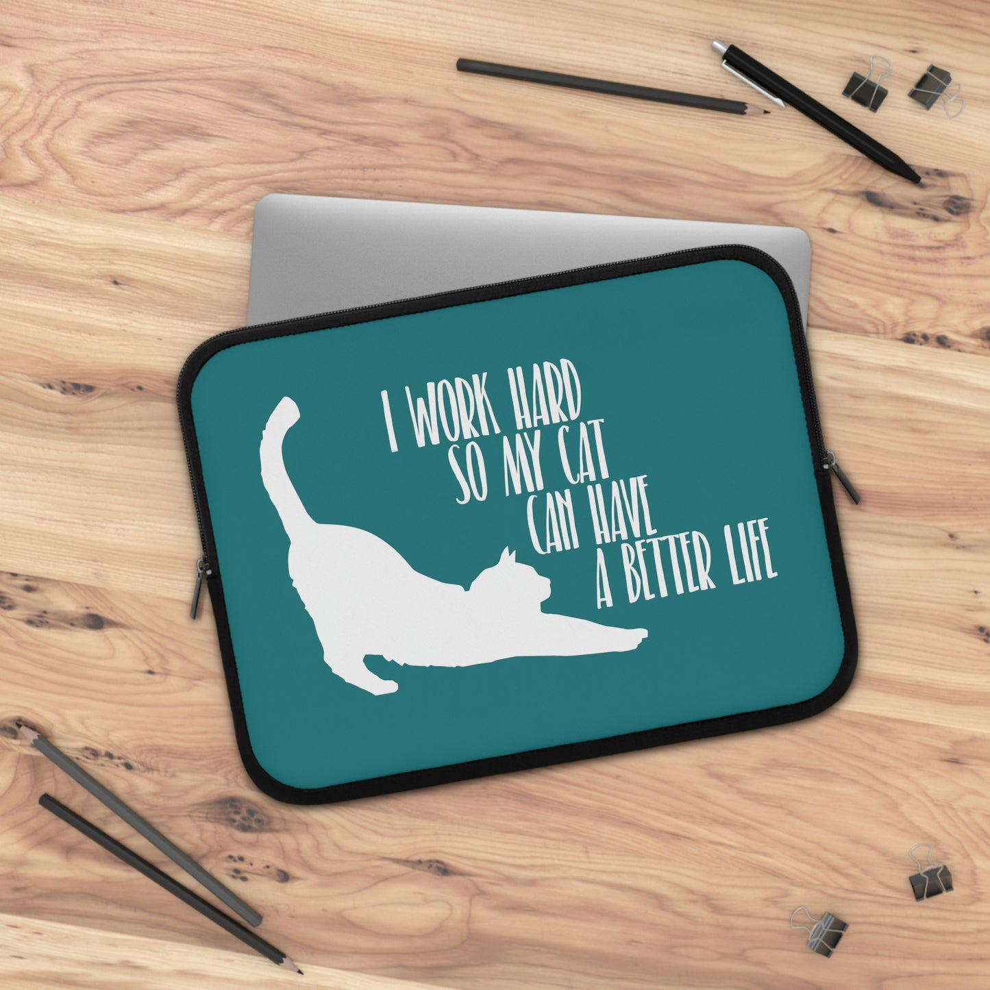 Cat Owner Quote Laptop Sleeve