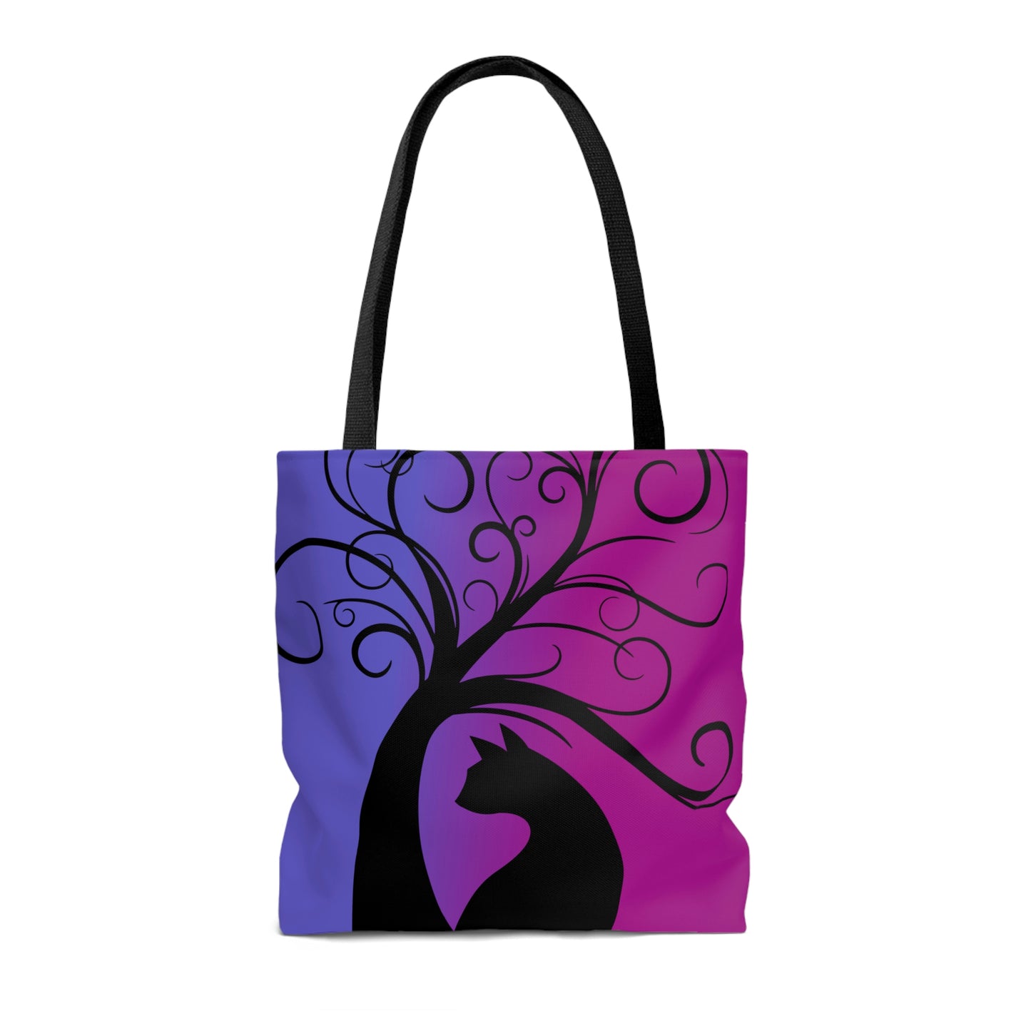 Magical Black Cat Canvas Tote Bag