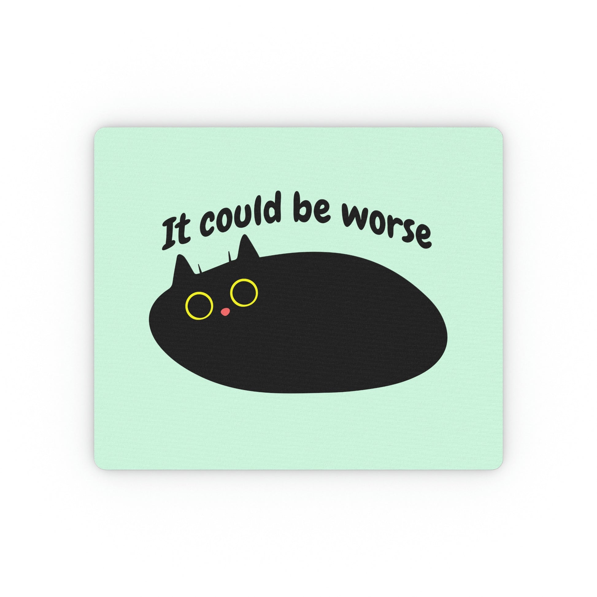 Funny Black cat Rectangular Mouse Pad, cute mouse pad, cat lover gift, desk accessories, office décor, desk décor, sarcastic cat mouse pad