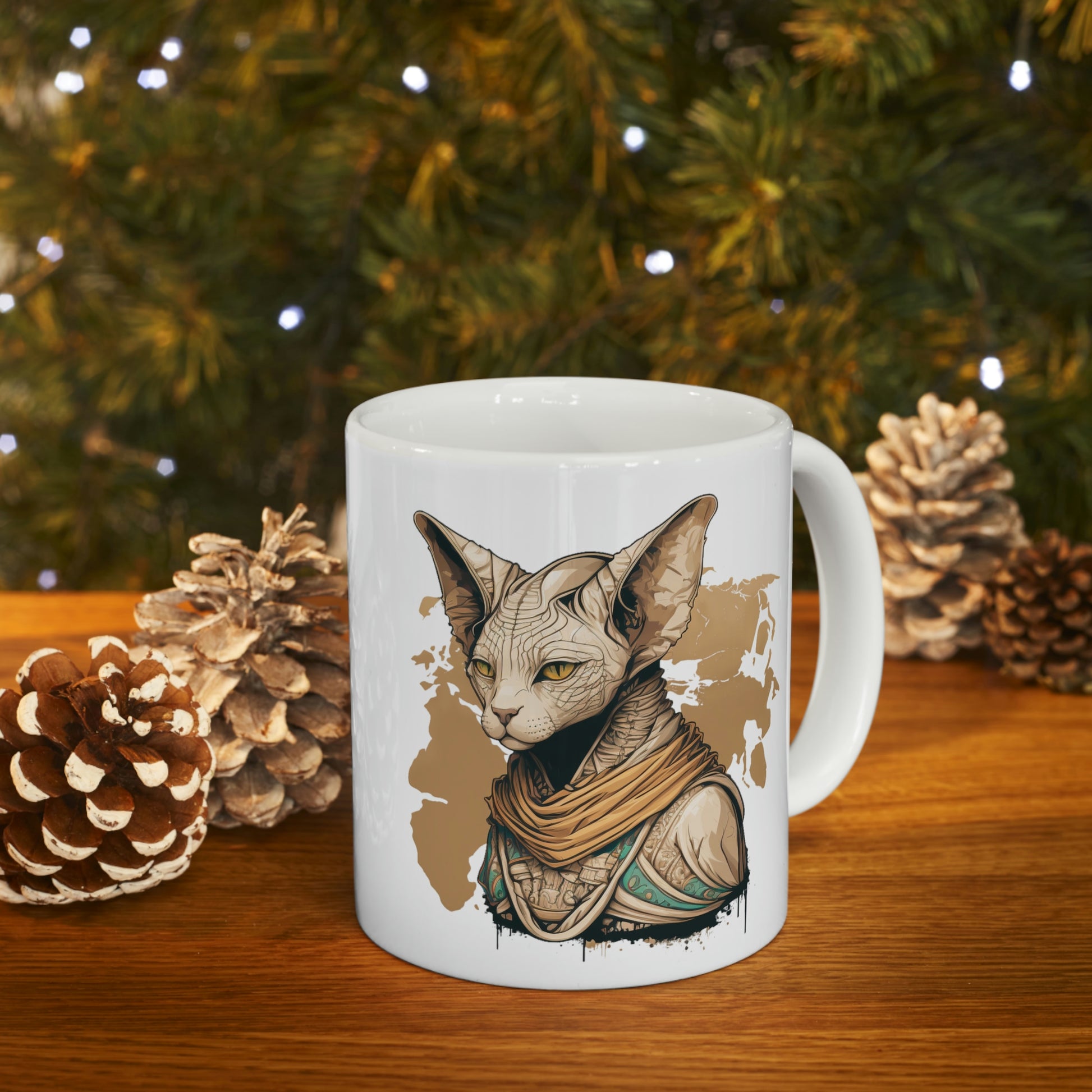 Sphynx Cat Pharaoh Ceramic Mug, Sphynx Mom tea cup