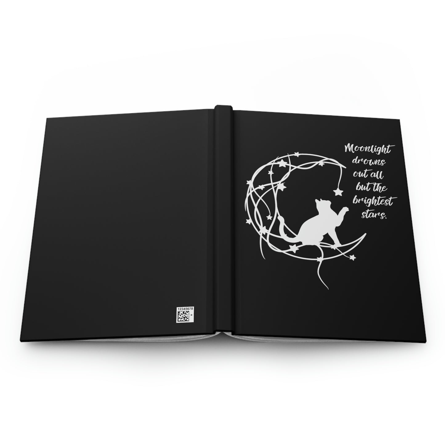 Cat and moon Hardcover Journal Matte