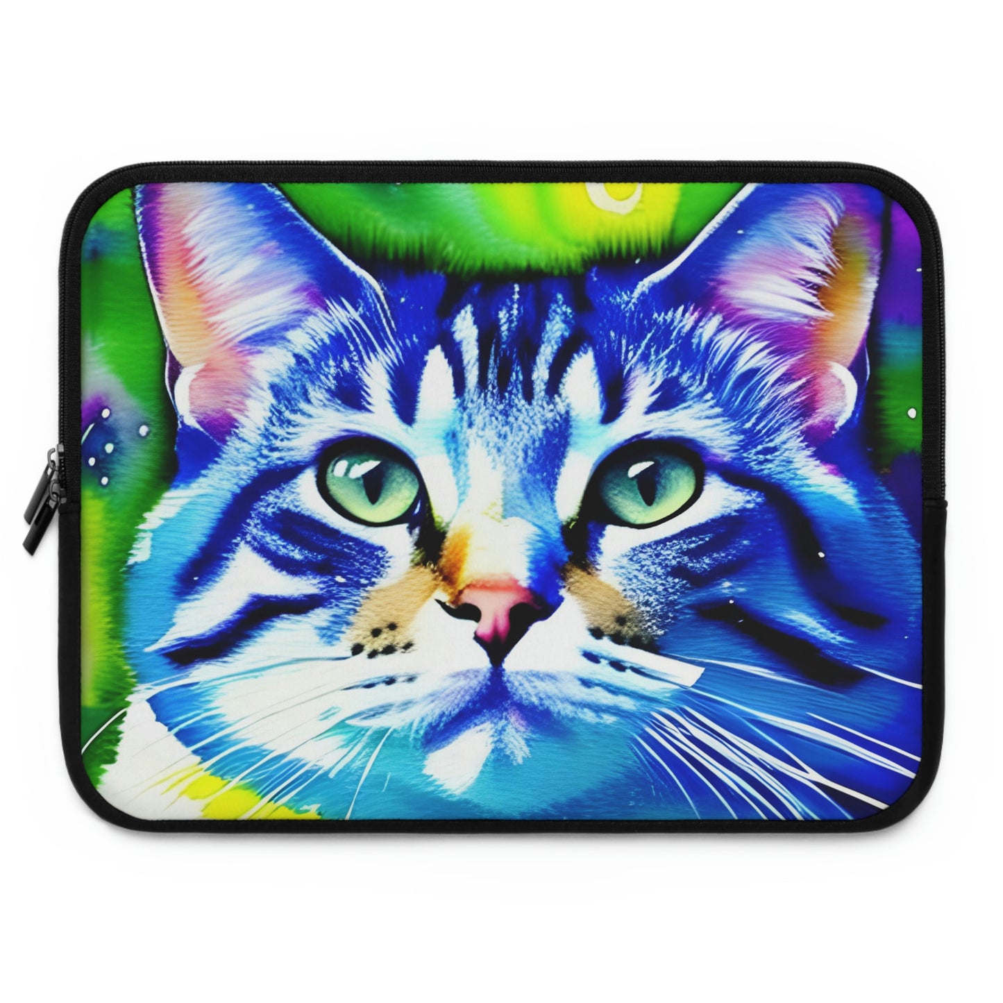 Colorful Cat Graphic Laptop Sleeve