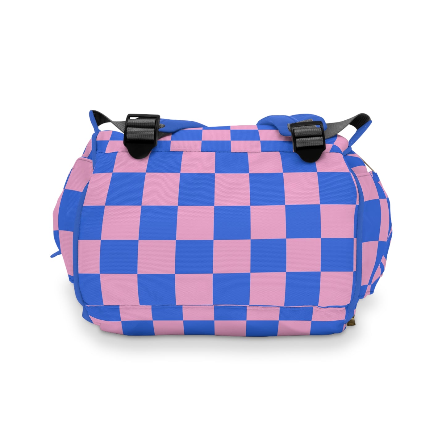 Checkered Funny Cat Large Capacity Backpack