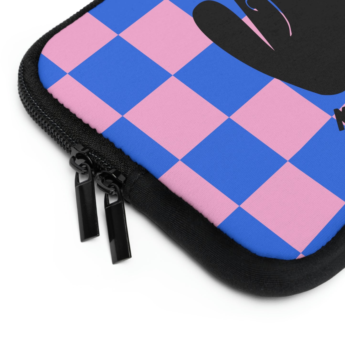 Checkered Funny cat Laptop Sleeve