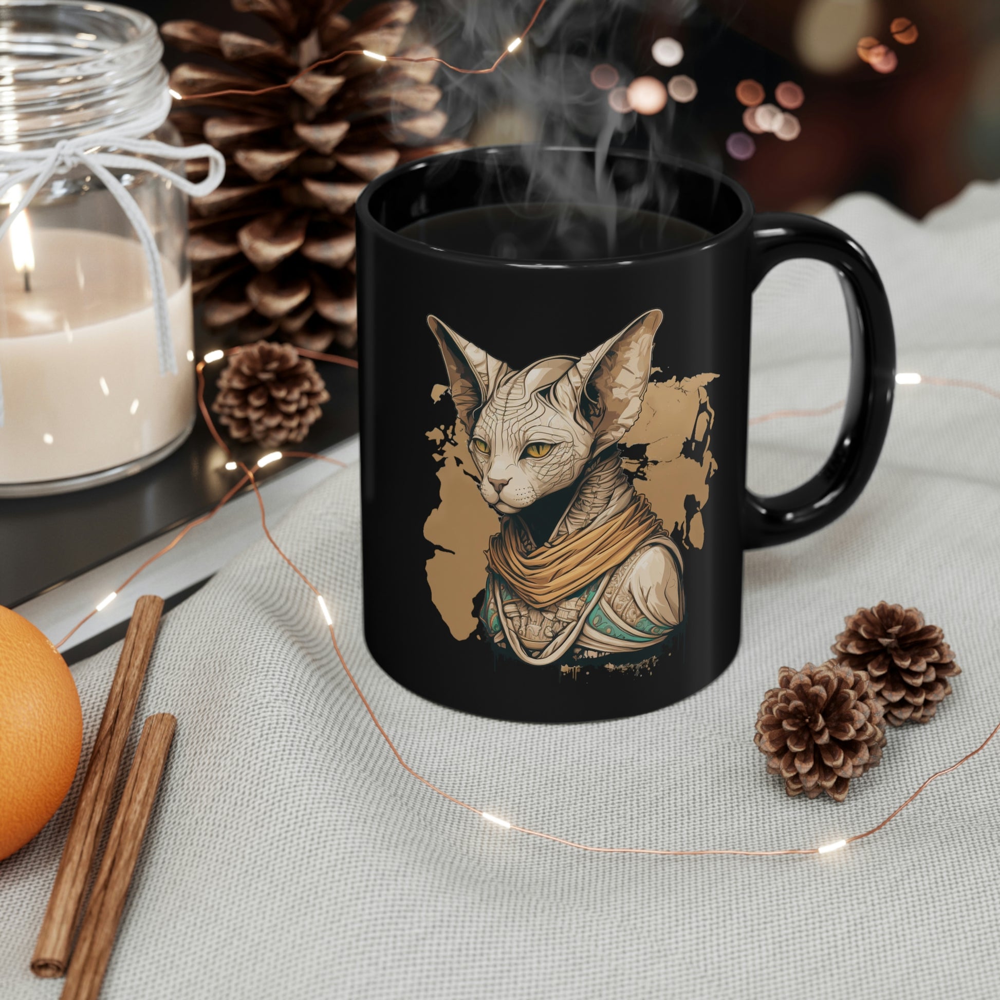 Sphynx Cat Pharaoh Ceramic Mug, Sphynx Mom tea cup